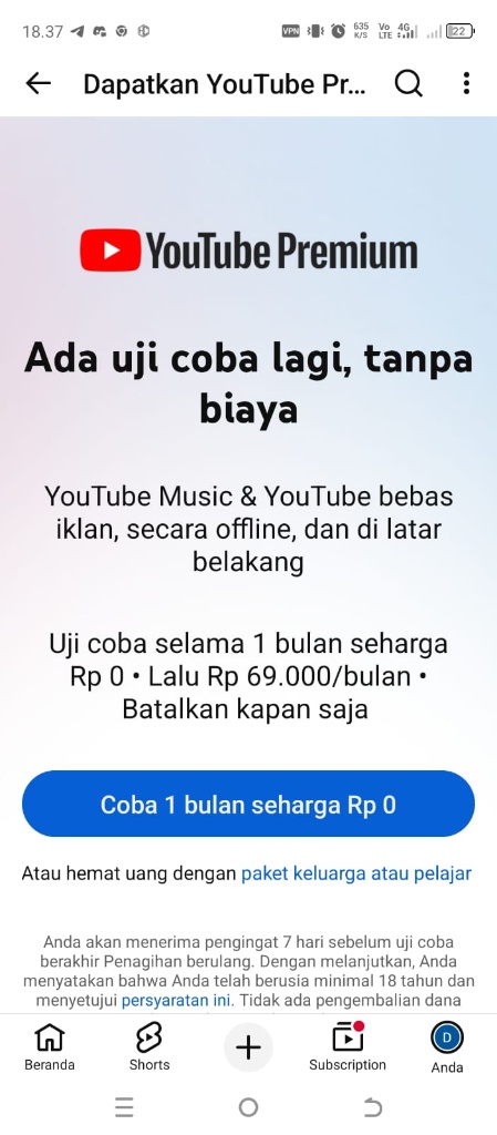 Contoh Trial HP